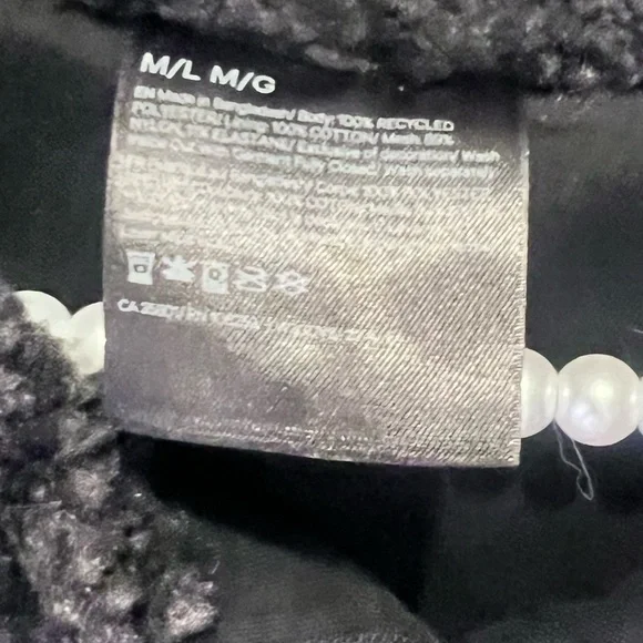 lululemon athletica Womens Oversized Fleece Sweater Dark Carbon Black Med Large - Picture 7 of 12